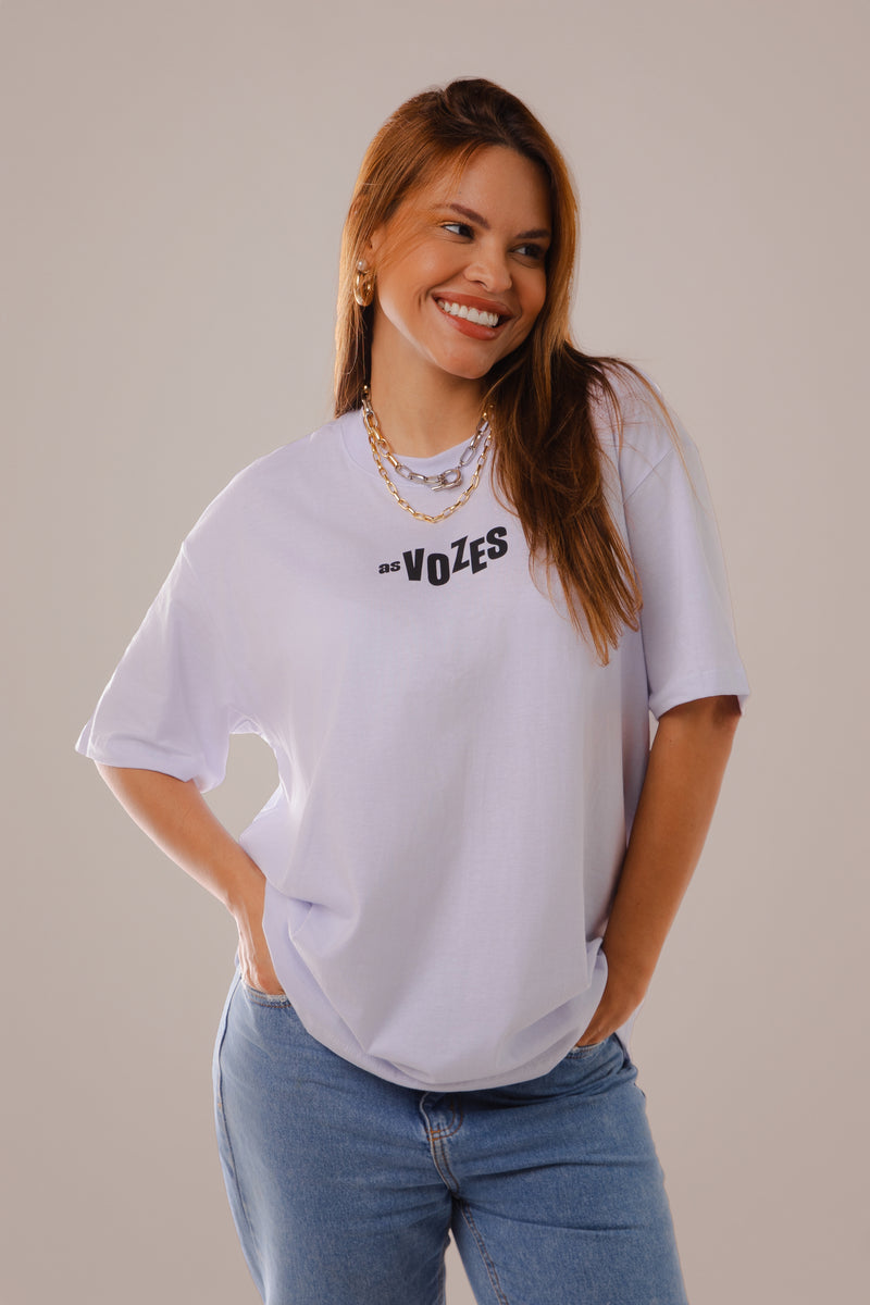 T-SHIRT TURNÊ AS VOZES - BRANCA